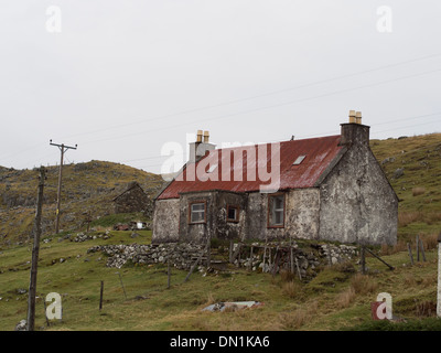 Verlassene Croft House, Isle of Lewis, Schottland Stockfoto