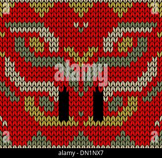 Retro-Weihnachten nahtlose Strickmuster Stock Vektor