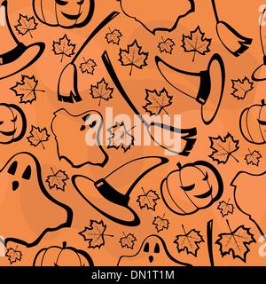 Halloween Musterdesign mit Ahorn Stock Vektor