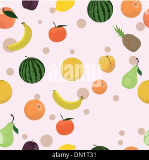nahtlose Muster mit Früchten Stock Vektor