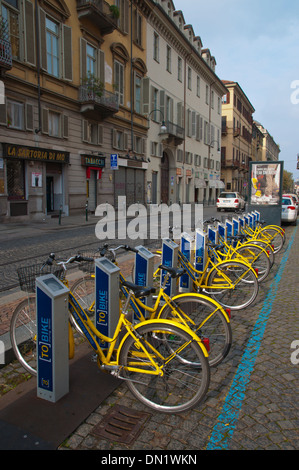 Tobike Turin Fahrrad sharing Schema Fahrrad Punkt zentrale Turin Piemont Italien Europa Stockfoto