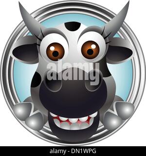 cute Kuh Kopf cartoon Stock Vektor