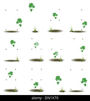 Zahlen mit Holz Konzept festgelegt Stock Vektor