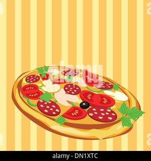 Pizza, Vektor-illustration Stock Vektor