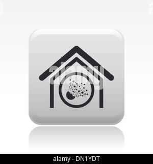 Vektor-Illustration von isolierten explosive Haussymbol Stock Vektor