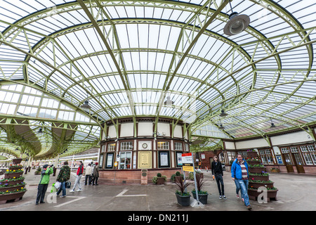 Wemyss Bay Rail Station, Kassenhäuschen, Inverclyde, Schottland Stockfoto