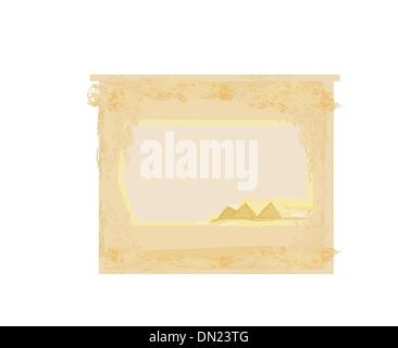 altes Papier mit Pyramiden Gizeh Stock Vektor