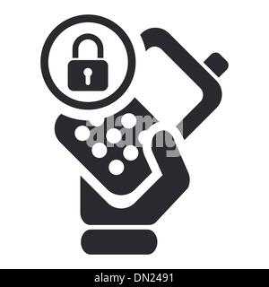 Vektor-Illustration von isolierten Sperre Telefonsymbol Stock Vektor