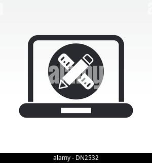 Vektor-Illustration von Computer-Design-Ikone Stock Vektor