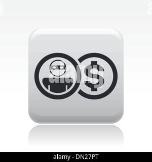 Vektor-Illustration von isolierten Dieb-Symbol Stock Vektor
