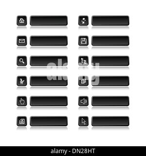 Vektor-Illustration von einzelnen isolierten Pixel Icons set Stock Vektor