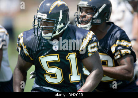 3. Juli 2006; San Diego, CA, USA; Ladegerät Linebacker TIM DOBBINS. Obligatorische Credit: Foto von Scott Linnett/SDU-T/ZUMA Press. (©) Copyright 2006 by SDU-T Stockfoto