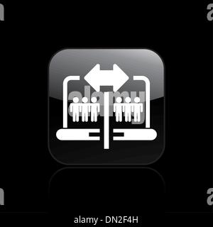 Vektor-Illustration von einzelnen Teilen-Symbol Stock Vektor