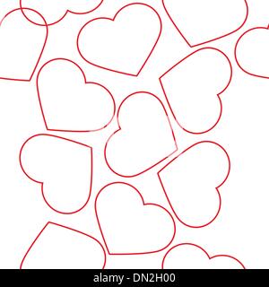 nahtlose Vektormuster des Herzens Stock Vektor