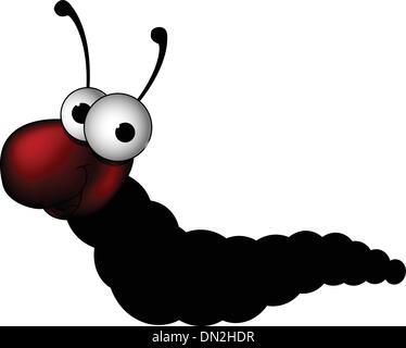 roter Wurm cartoon Stock Vektor