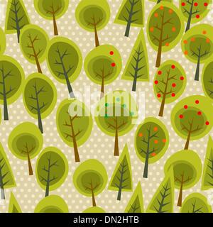 Niedliche Musterdesign Wald Stock Vektor