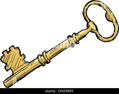 Vintage Schlüssel Stock Vektor