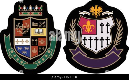 Mode königlichen Abzeichen set Stock Vektor