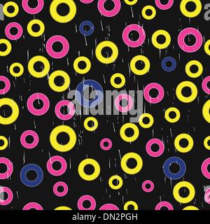 Grunge Musterdesign mit Ringen Stock Vektor