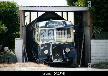 Oldtimerbus Exeter Fahrzeug Devon Cornwall Stockfoto