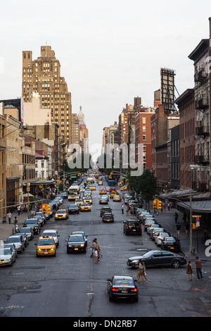 West 14th Street, Meat Packing District, aus dem HighLine Stockfoto