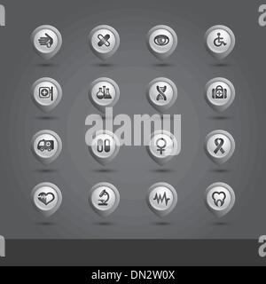 Medizinische Icons set Stock Vektor