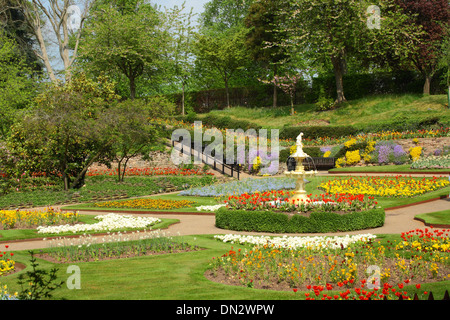 Der Steinbruch ist der größte Freizeitpark in Shrewsbury, die Kreisstadt von Shropshire, England. Der Park wurde im Jahre 1719 angelegt. Stockfoto