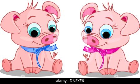 Baby-Schweine Stock Vektor