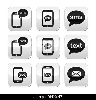 Mobile Sms Text Nachricht e-Mail Tasten set Stock Vektor