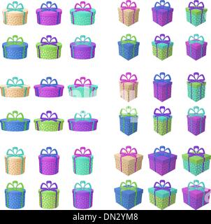 Urlaub Geschenkboxen Stock Vektor