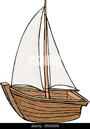 Segelboot Spielzeug, Vektor-Bild Stock Vektor