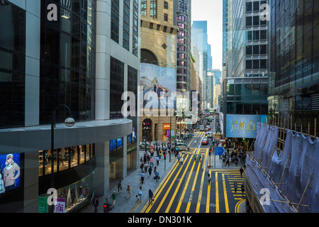 Queens Road, Hongkong, Übersicht Stockfoto