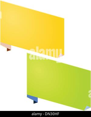 gelbe und grüne Papiergeld Stock Vektor