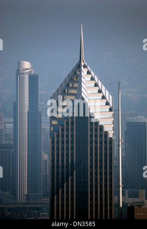 Oben zwei Prudential Plaza Gebäude in Chicago Stockfoto