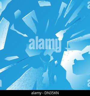 Zerbrochene Glas, Fenster Stock Vektor