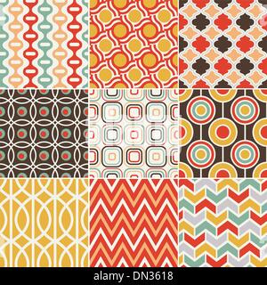 Retro-nahtlose abstrakte geometrische Muster Stock Vektor
