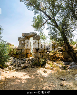 Cedar Island (Türkisch: Sedir Adası) alte Stadt von Kedriai, auch bekannt als Cleopatra-Insel im Golf von Gökova, Mugla, Türkei Stockfoto