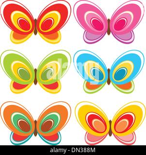 Bunte Schmetterling Vektor Stock Vektor