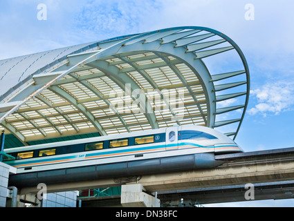 Maglev-Zug von Shanghai City zum Flughafen VR China, Volksrepublik China, Asien Stockfoto