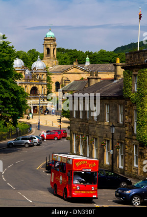 Das Wunder von The Peak elektrische Straßenbahn in Buxton Derbyshire UK umgewandelt aus einem Electricar Milchwagen und jetzt ein Tourist-Fahrzeug Stockfoto