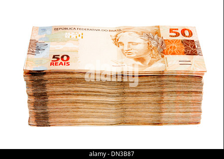 50 BRL - brasilianischer real neue Währung. Stockfoto