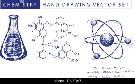 Chemie-Handzeichnung Stock Vektor