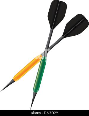 Zwei Pfeile darts Stock Vektor