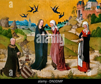 Heimsuchung Mariae - Heimsuchung Mary Master aus dem Leben der Jungfrau 1460-90 deutschen Köln Köln Deutschland Stockfoto