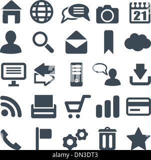 Universal-Set von Icons für Web und mobile Geräte. Stock Vektor