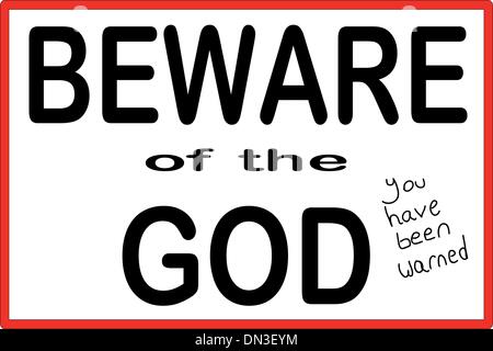Hüten Sie sich vor Zeichen Stock Vektor