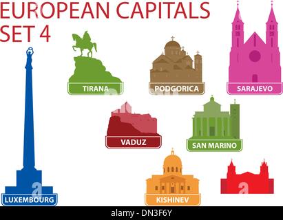 Kulturhauptstädte Europas Stock Vektor