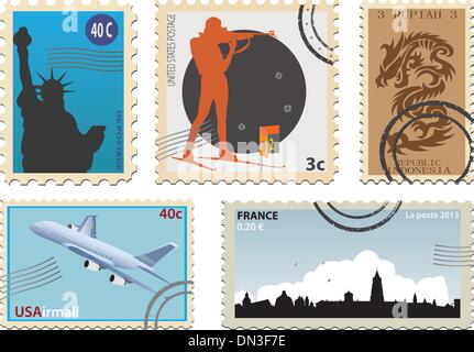 Briefmarken Stock Vektor