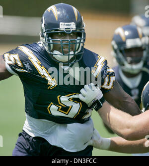 3. Juli 2006; San Diego, CA, USA; Ladegerät Linebacker TIM DOBBINS. Obligatorische Credit: Foto von Scott Linnett/SDU-T/ZUMA Press. (©) Copyright 2006 by SDU-T Stockfoto