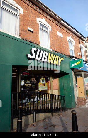 U-Bahn Fast Food-Kette auf Melton Rd, Leicester. Stockfoto